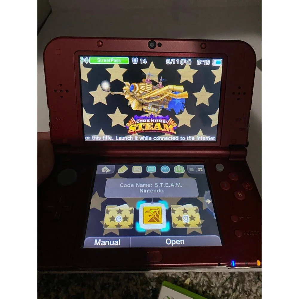 Nintendo “New” 3DS XL Metallic Red Handheld Console USA System RED-001 dual IPS